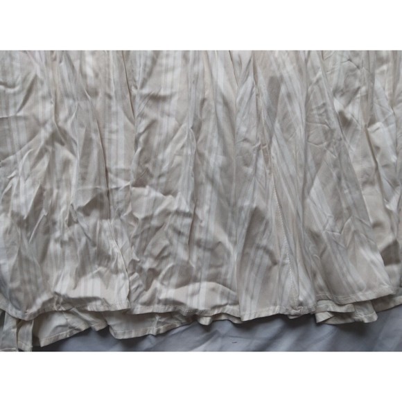 Torrid Midi Challis Asymmetrical Button Front Dress Striped Beige White Womens 3 - Picture 12 of 12